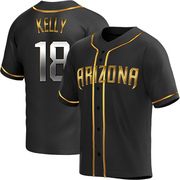 Black Golden Replica Carson Kelly Men's Arizona Diamondbacks Alternate Jersey