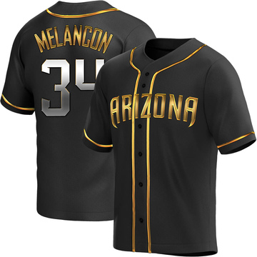 Black Golden Replica Mark Melancon Men's Arizona Diamondbacks Alternate Jersey