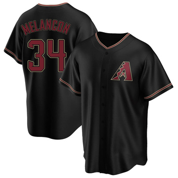Black Replica Mark Melancon Men's Arizona Diamondbacks Alternate Jersey