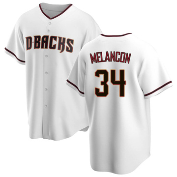 White Replica Mark Melancon Men's Arizona Diamondbacks Home Jersey
